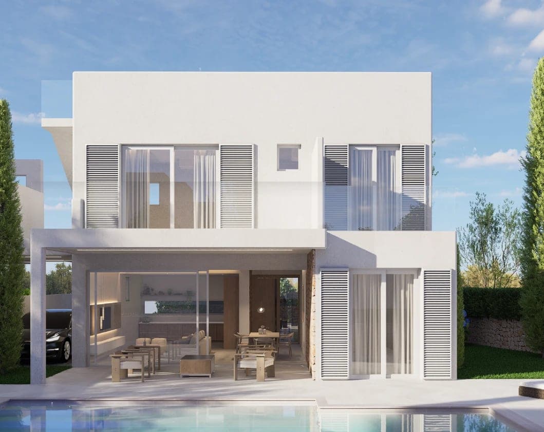 Infografía de una villa de Marina Villas con piscina privada