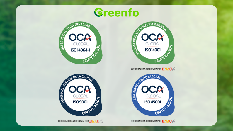 Greenfo fortalece su liderazgo en sostenibilidad con la obtención de certificados ISO